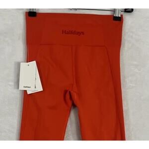 Halfdays Sophia Legging Spritz XS Orange Compression Womens Leggings NWT